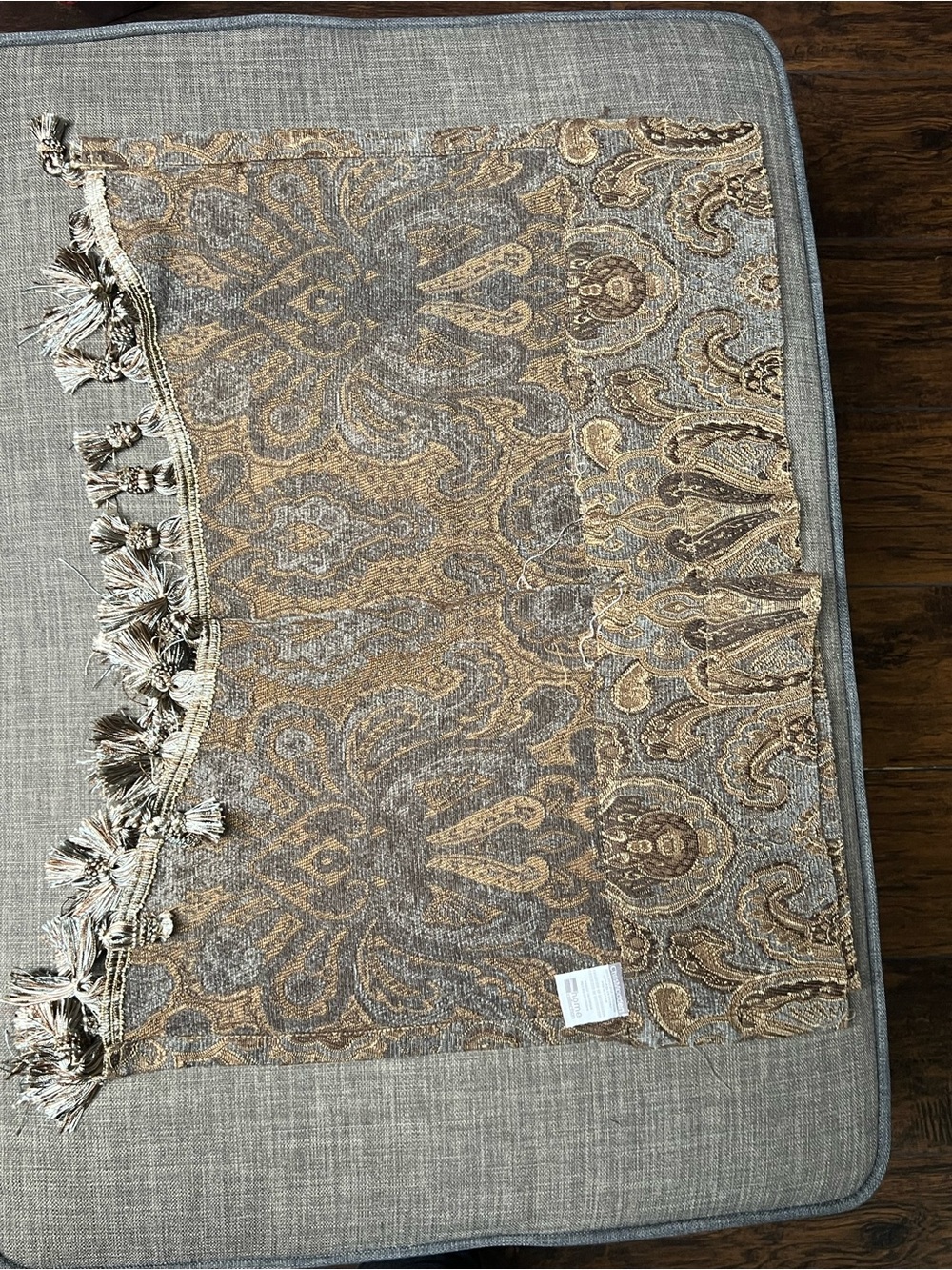 Chris Madden JCP Home Paisley Valance 48x13 Bronze Gold Tassel Fringe Trim
